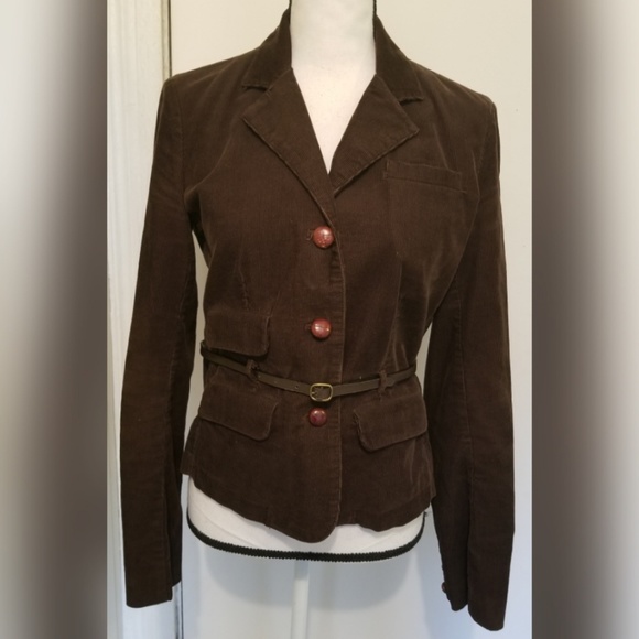 Ralph Lauren Jackets & Blazers - Ralph Lauren Brown Belted Jacket Corduroy Buttons